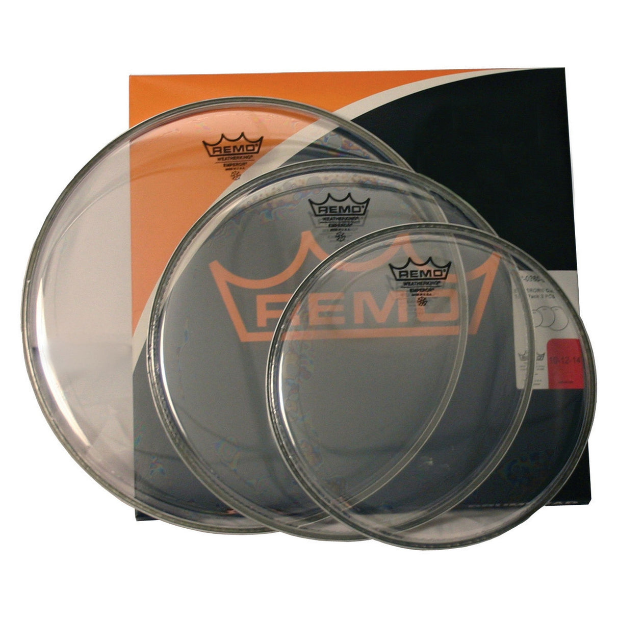 Remo Pro Pack Emperor Clear Tom Drumheads, 10/12/14-Inch