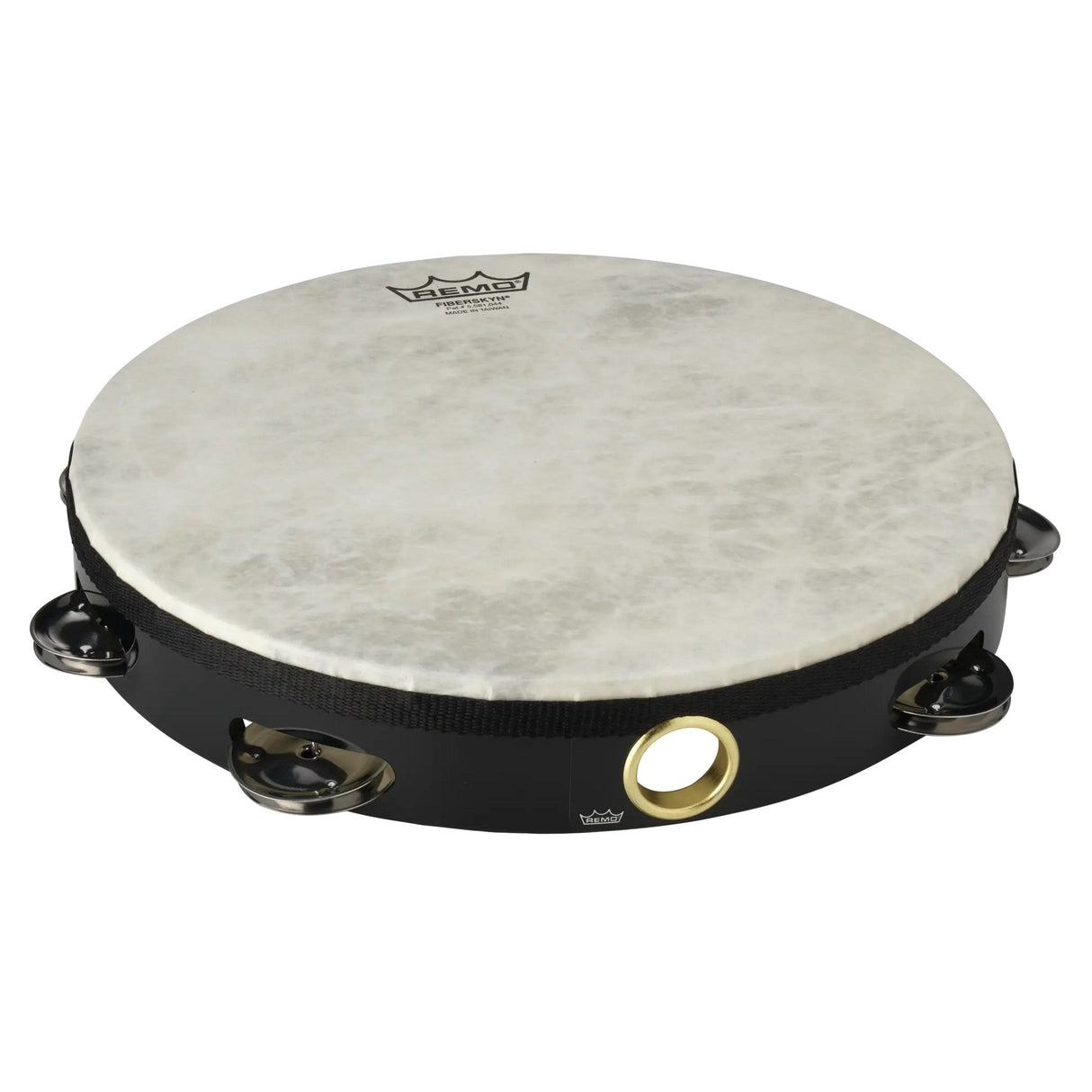 Remo Fiberskyn Quadura Tambourine Black, 10-Inch