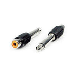 Remote Audio APP02 Set Link RCA Phono Jack to 1/4in TS Plug Barrel Adapter