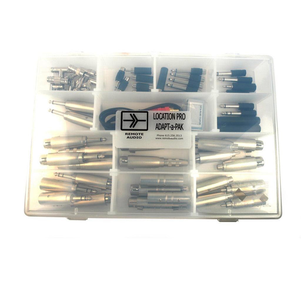 Remote Audio APPKITPRO Adapt-a-Pak Pro Audio and BNC Adapter Kit in Clear Case