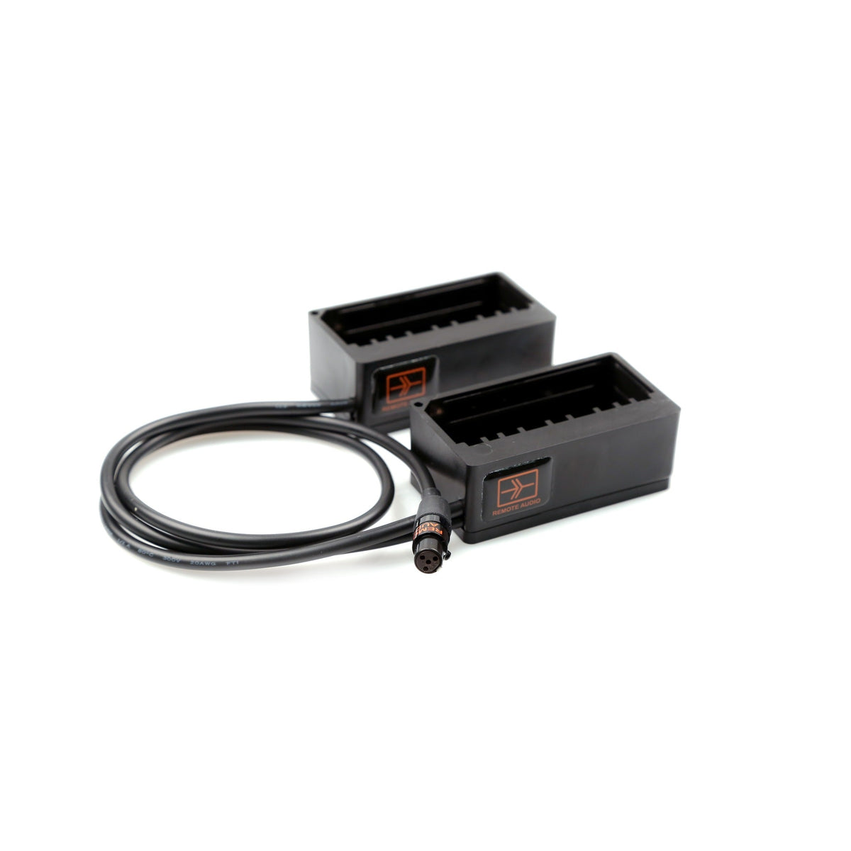 Remote Audio BDSNPADWX2 Dual NP-1 Battery Cups to TA4F BDS Input Cable 2 ft