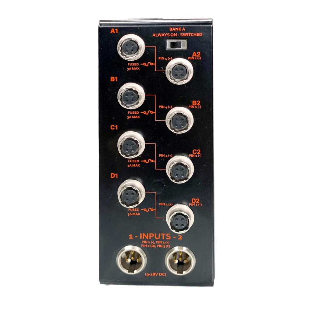 Remote Audio BDSv5H SMART Battery Distribution Box, 8 Hirose Outputs, Dual TA4