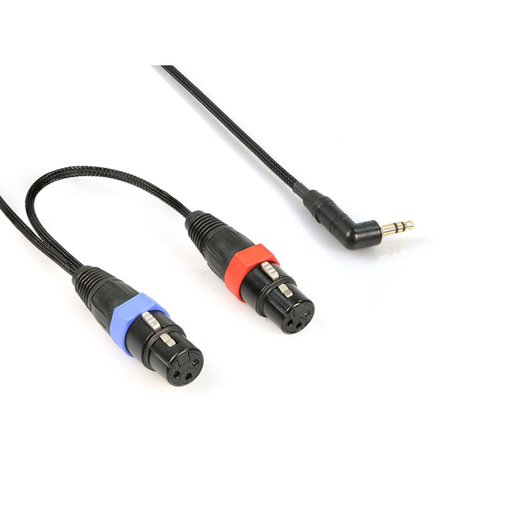 Remote Audio CA2X3F1/8S Dual XLR3F to 3.5mm RA TRS Stereo Breakout 18 in