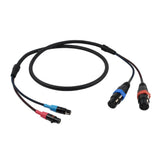 Remote Audio CA744INL Dual XLR3F to Dual TA3F 2-Channel Balanced Cable 4 ft