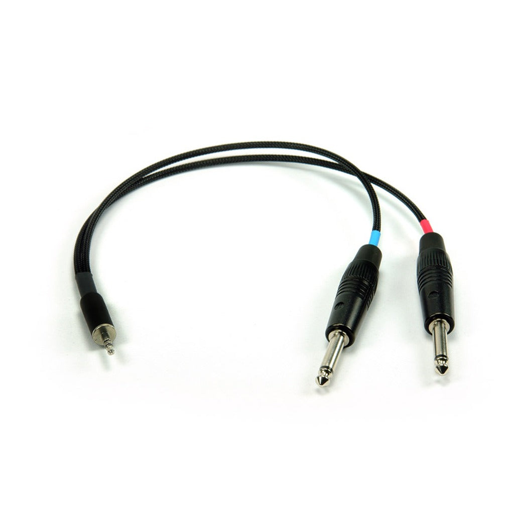 Remote Audio CAB-M1/4 3.5mm TRS to Dual 1/4 in TS Stereo Breakout Cable 12 in
