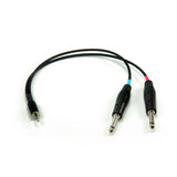 Remote Audio CAB-M1/4 3.5mm TRS to Dual 1/4 in TS Stereo Breakout Cable 12 in