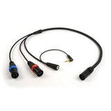 Remote Audio CABETACCO ENG Breakaway Standard Camera End 2x XLR3M 3 ft
