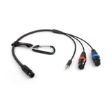 Remote Audio CABETAMIXFP33S ENG Breakaway Mixer End 2x XLR3F and 3.5mm 2 ft
