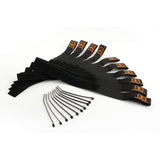 Remote Audio CABLEWRAP9 9 in Hook and Loop Cable Wraps Black 10-Pack