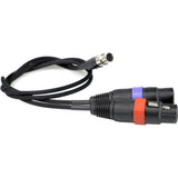 Remote Audio CALECX3FYT6F 2x XLR3F to TA6F Breakout for Lectrosonics DCHT 18 in