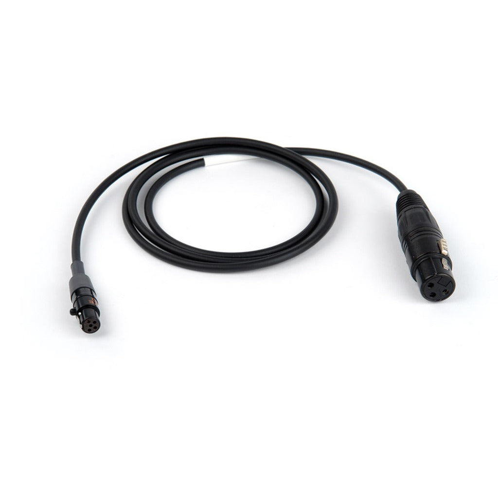 Remote Audio CALECXM XLR3F to TA5F Cable for Dynamic Mics to Lectrosonics 4 ft