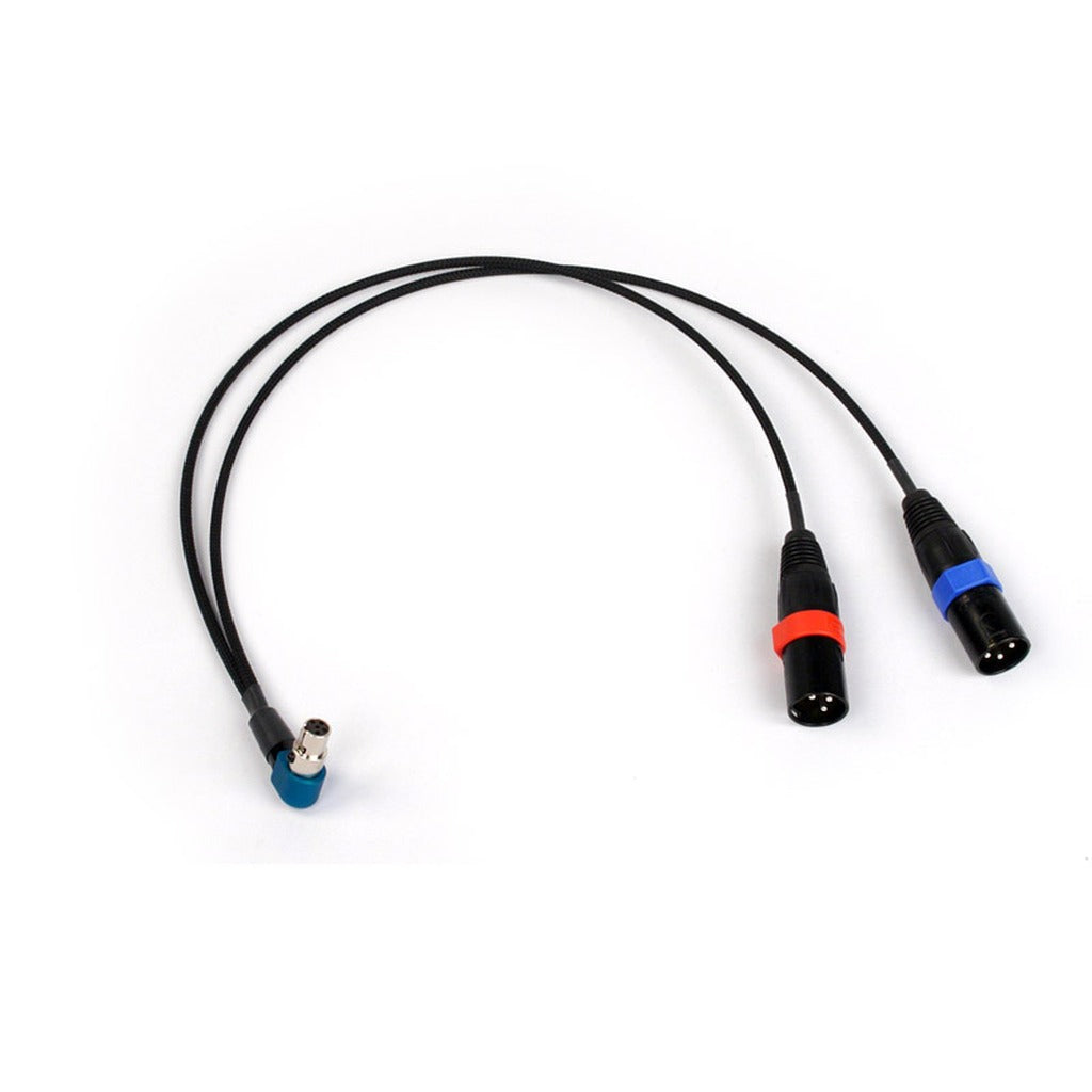 Remote Audio CAT5FR2X3M18 Right-Angle TA5F to Dual XLR3M Stereo Breakout 18 in