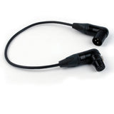 Remote Audio CAXJ12RTMF XLR Jumper XLR3F Right-Angle to XLR3M Right-Angle 12 in