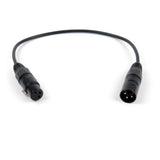 Remote Audio CAXJ12S Straight XLR Jumper Cable XLR3F to XLR3M 12 in