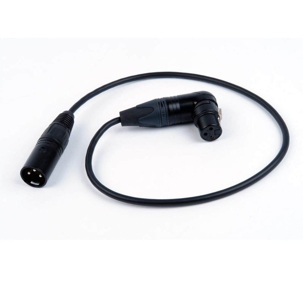 Remote Audio CAXJ18RT XLR Jumper Cable XLR3F Right-Angle to XLR3M 18 in