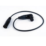 Remote Audio CAXJ18RT XLR Jumper Cable XLR3F Right-Angle to XLR3M 18 in