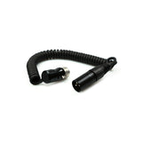 Remote Audio CAXJCOIL2LPF Low-Profile XLR3F to XLR3M Short Coiled Jumper 8 in