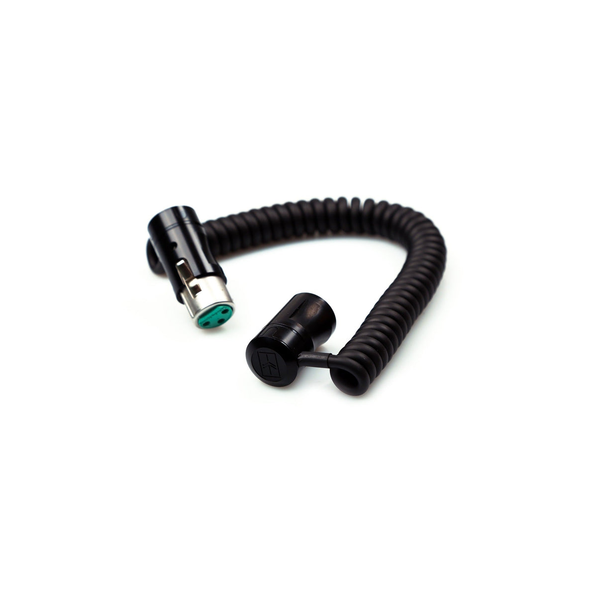 Remote Audio CAXJCOIL2LPMF Low-Profile XLR3F to XLR3M Short Coiled Jumper 8 in