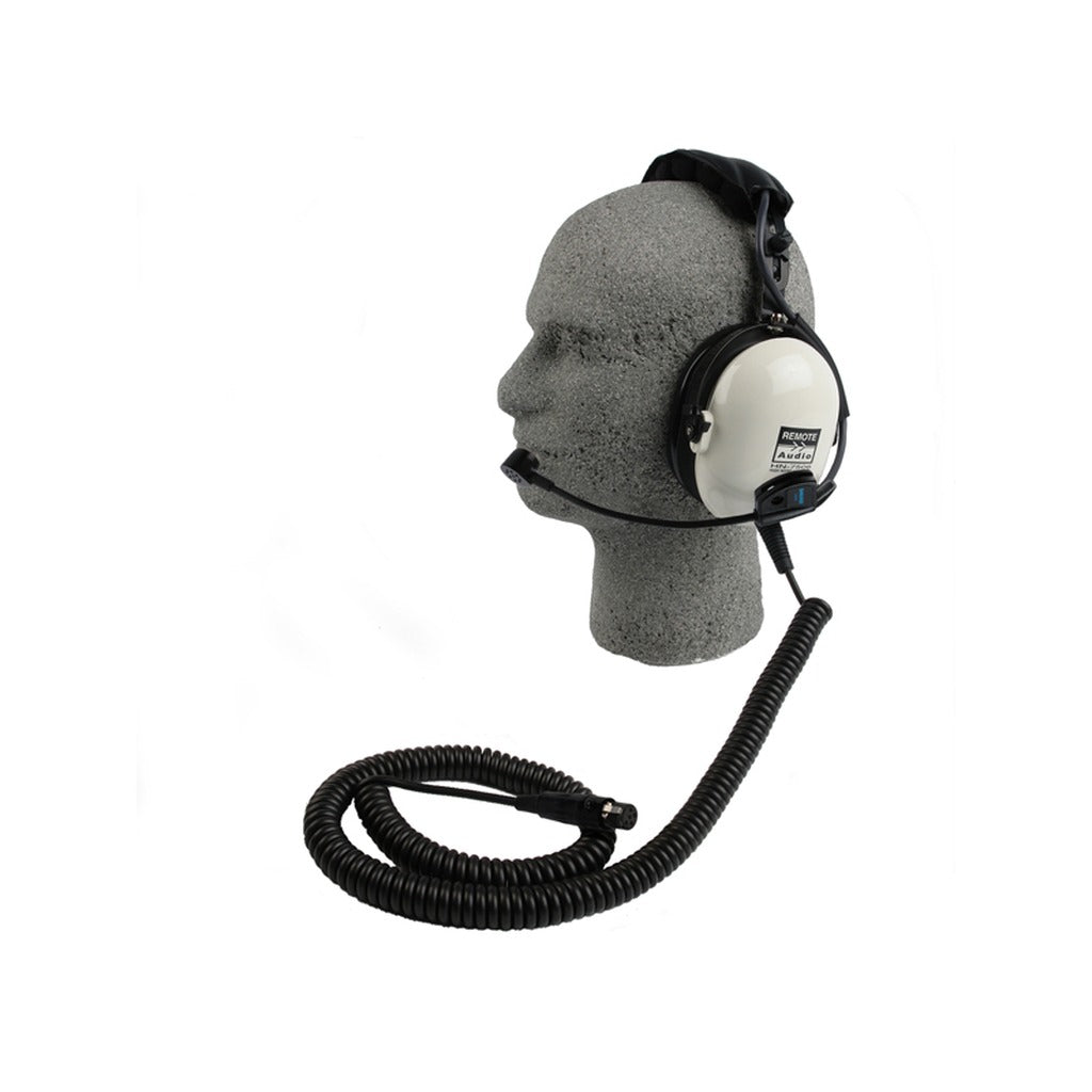 Remote Audio HN7506DBC High Noise Headset Dynamic Talkback Boom Mic Coiled TA5F