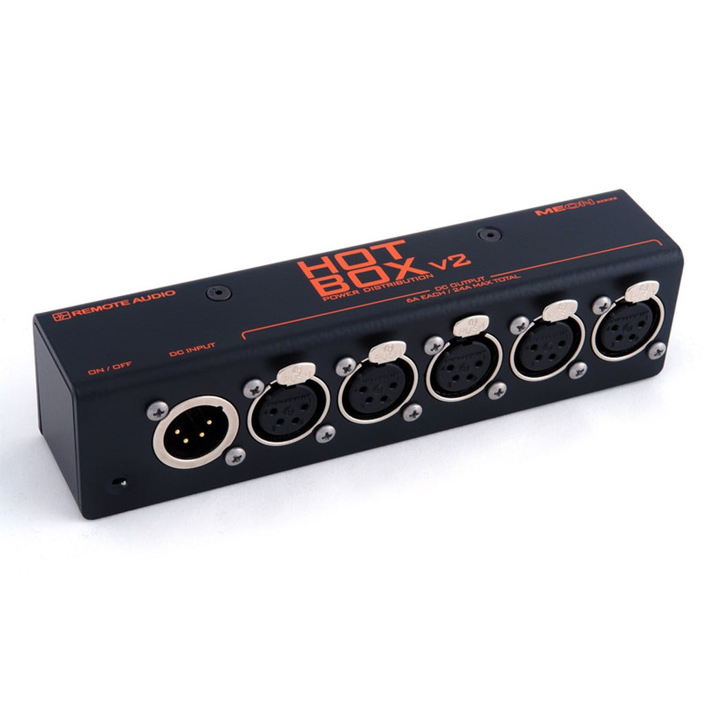 Remote Audio HOTBOXV2 Hot Box v2 DC Power Distribution XLR4M to 5x XLR4F