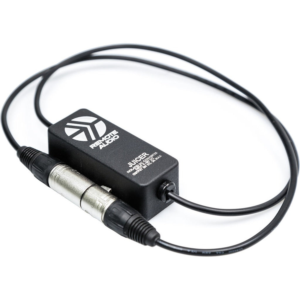 Remote Audio JUICER15 Juicer 15V 2A DC Power Converter XLR4M to XLR4F 4 ft