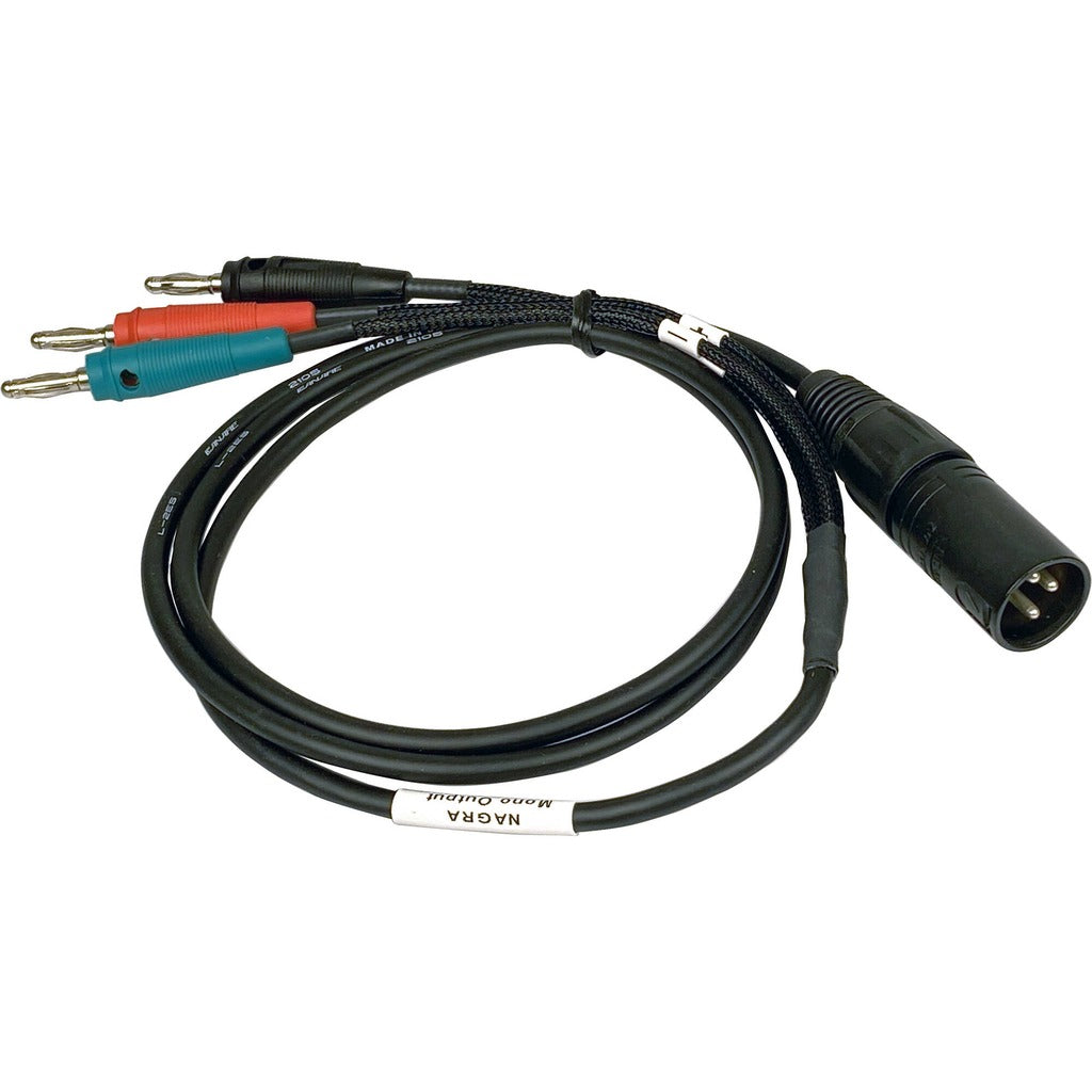 Remote Audio NAGMOBX 3 Banana to XLR3M Mono Line Output Cable for Nagra 48 in