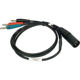 Remote Audio NAGMOBX 3 Banana to XLR3M Mono Line Output Cable for Nagra 48 in