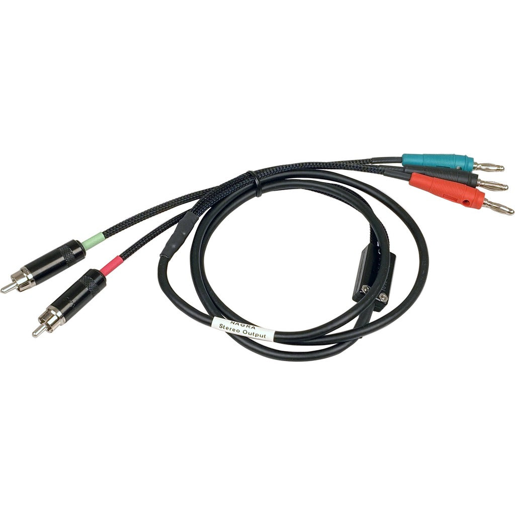 Remote Audio NAGSOBR 3 Banana to 2 RCA Stereo Output Cable for Nagra IV-S 48 in