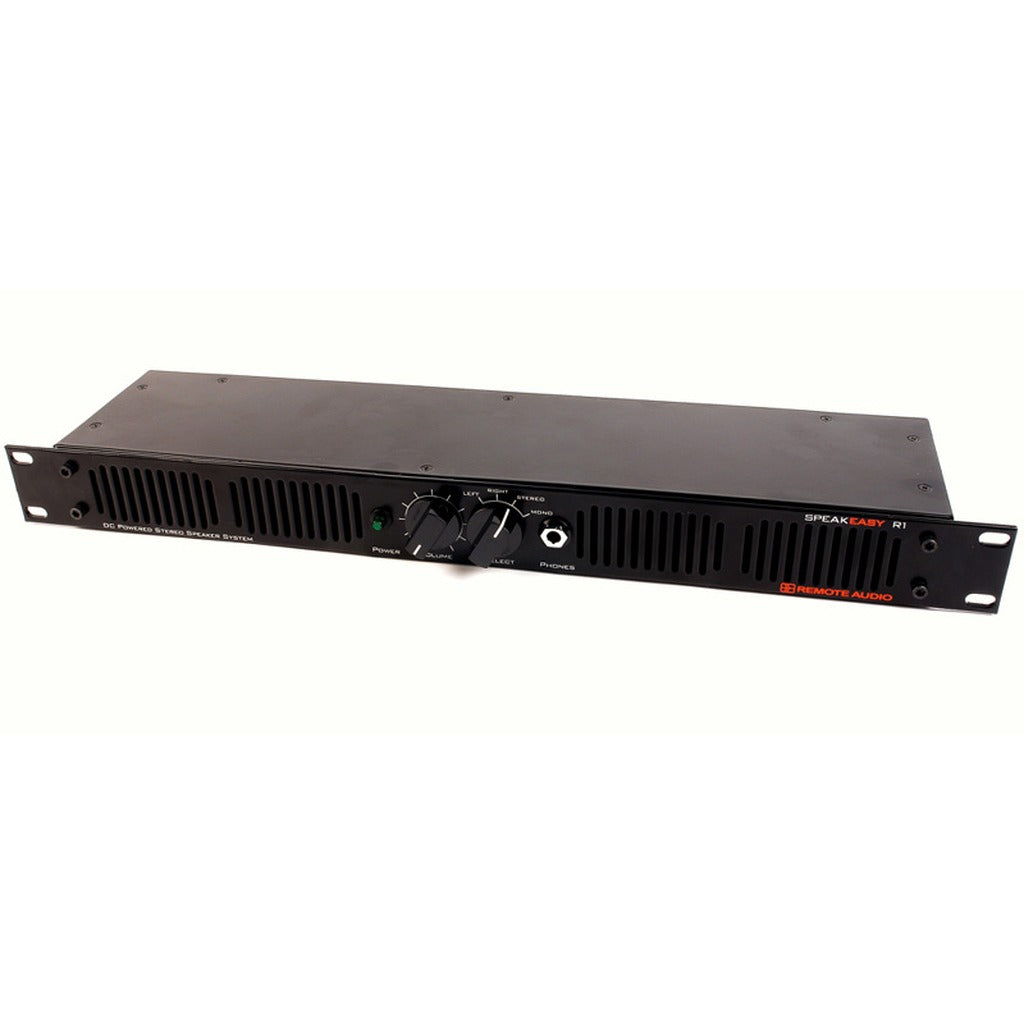 Remote Audio SPKEZR1 SpeakEasy R1 1RU 12V Powered Stereo Rack Speaker