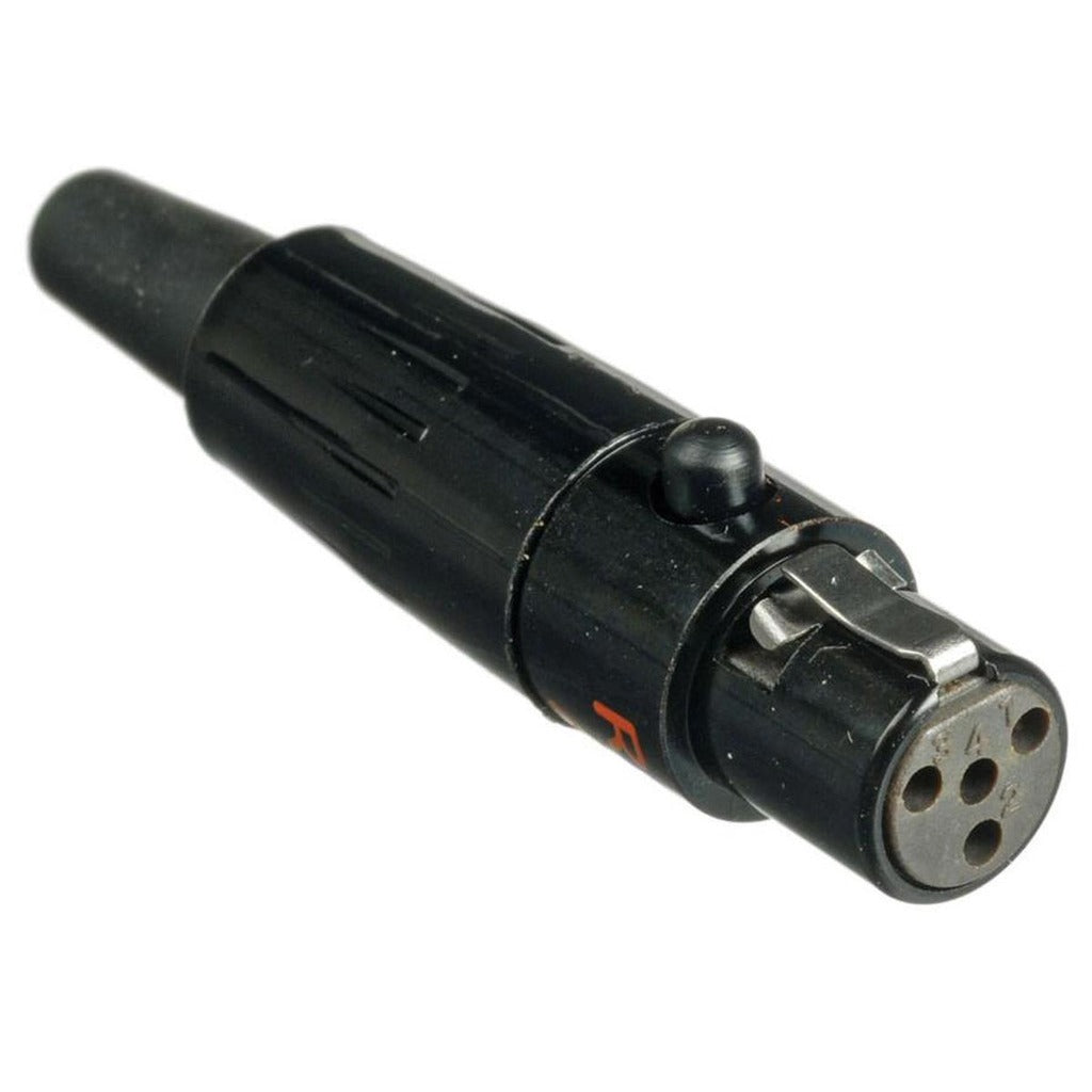 Remote Audio TA4F-B 4-Pin TA4F Mini XLR Female Cable Connector Black