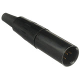 Remote Audio TA4M-B 4-Pin TA4M Mini XLR Male Cable Connector Black