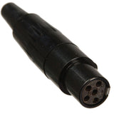 Remote Audio TA5F-B 5-Pin TA5F Mini XLR Female Cable Connector Black