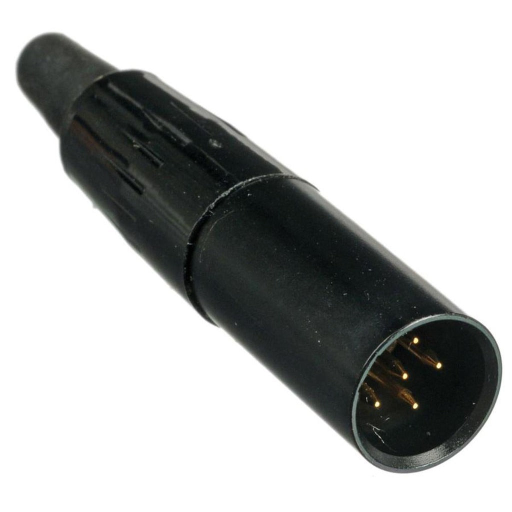 Remote Audio TA5M-B 5-Pin TA5M Mini XLR Male Cable Connector Black