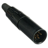 Remote Audio TA5M-B 5-Pin TA5M Mini XLR Male Cable Connector Black