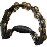 Rhythm Tech RTPRO11-U Pro Tambourine with Brass Jingles, Black