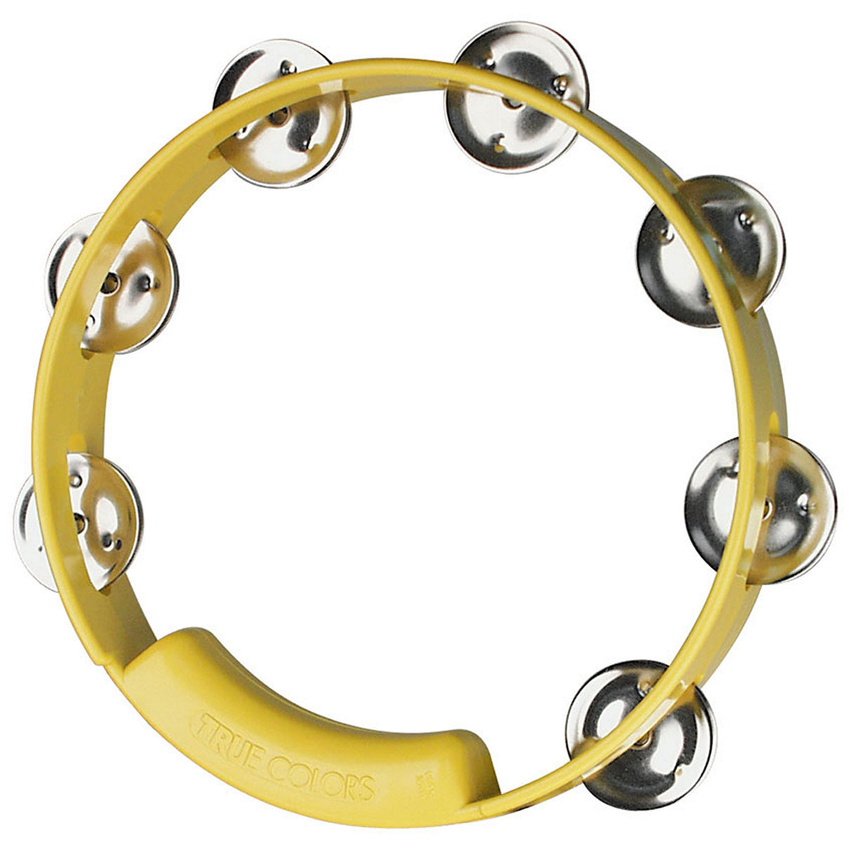 Rhythm Tech TC4058 True Colors Tambourine, Yellow 8-Inch