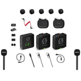 RODE Wireless PRO Clip-On Lavalier Microphone System with 2x Interview GO Adaptors, 2.4 GHz