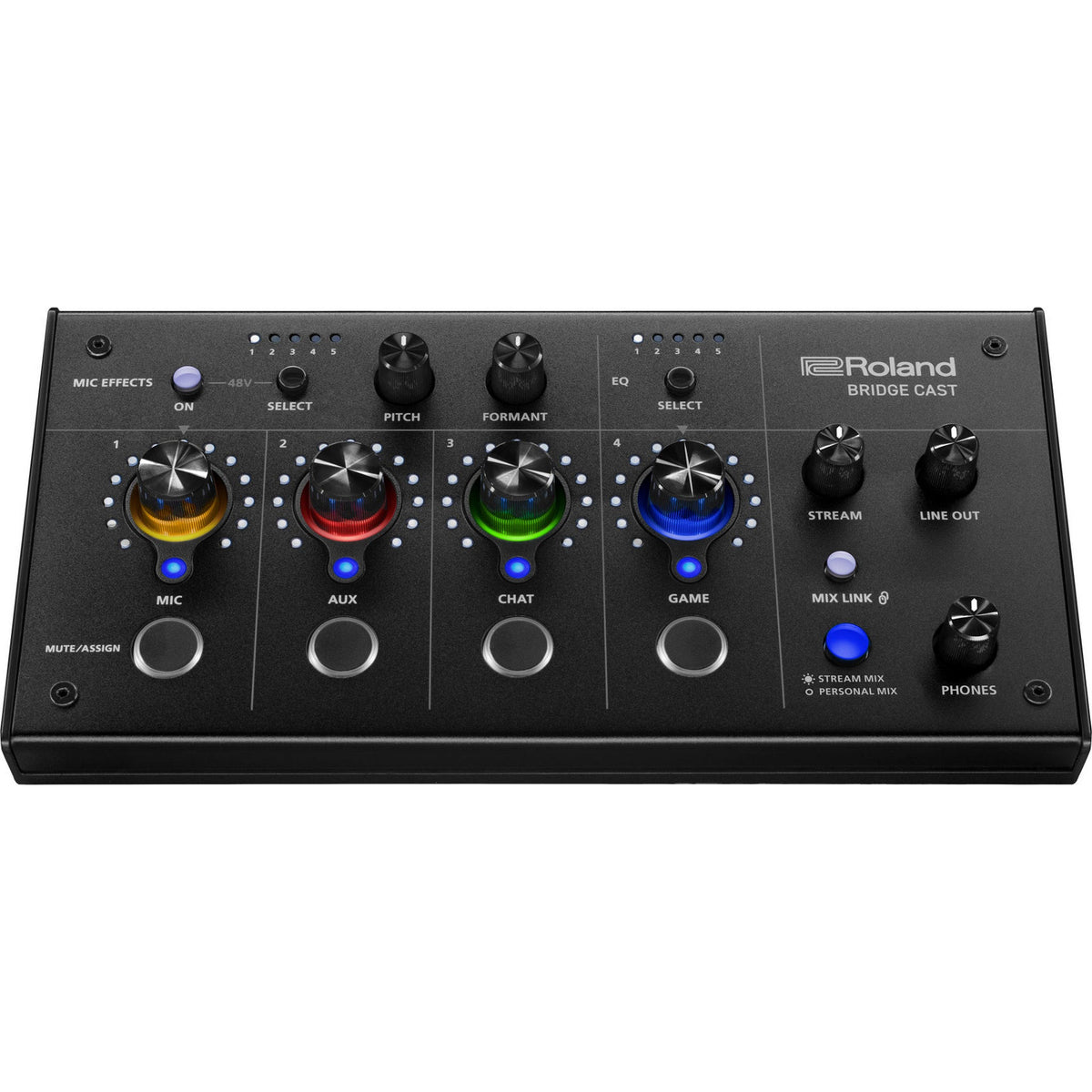 Roland BRIDGE CAST Dual-Bus Gaming Audio Mixer for Livestreaming, Black