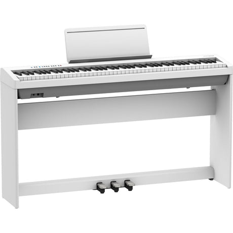 Roland FP-30X 88-key digital piano keyboard front view - white