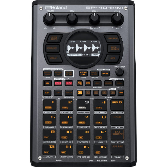 Roland SP-404MKII sampler and effector front panel with pads