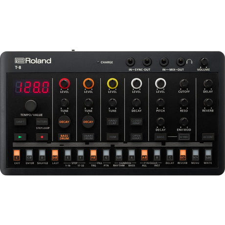 Roland T-8 beat machine rhythm composer front panel controls
