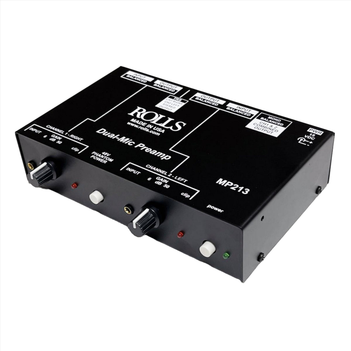 Rolls MP213 2-Channel Microphone Preamplifier