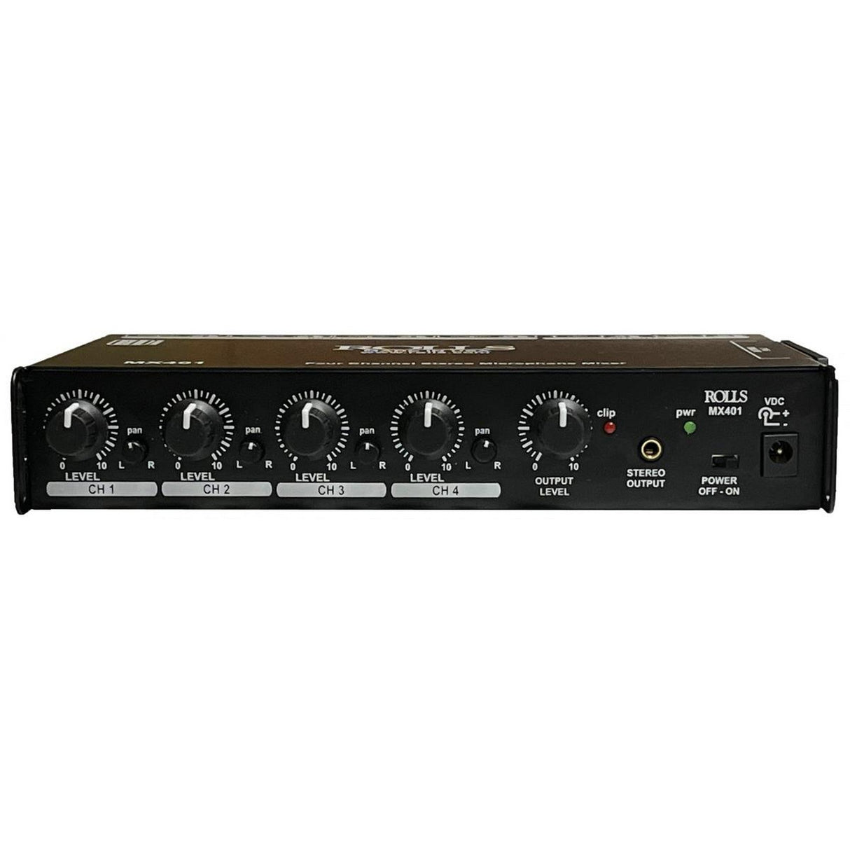 Rolls MX401 4-Channel XLR Stereo Mixer