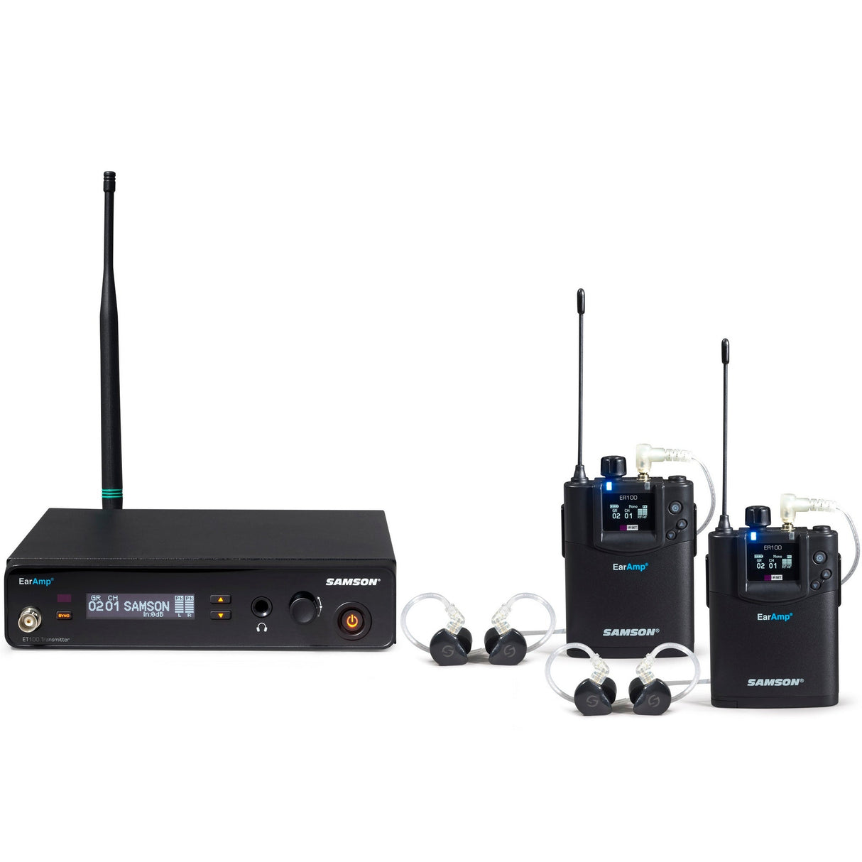 Samson EarAmp EWM100 Wireless Dual Pack In-Ear Monitor System, 470-502 MHz