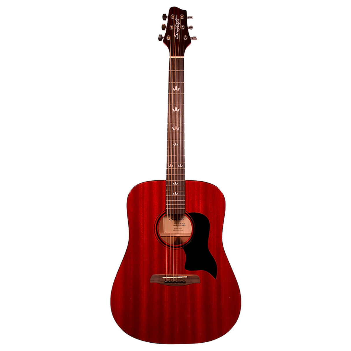 Sawtooth Transparent Cherry Mahogany Acoustic Guitar, Right-Handed