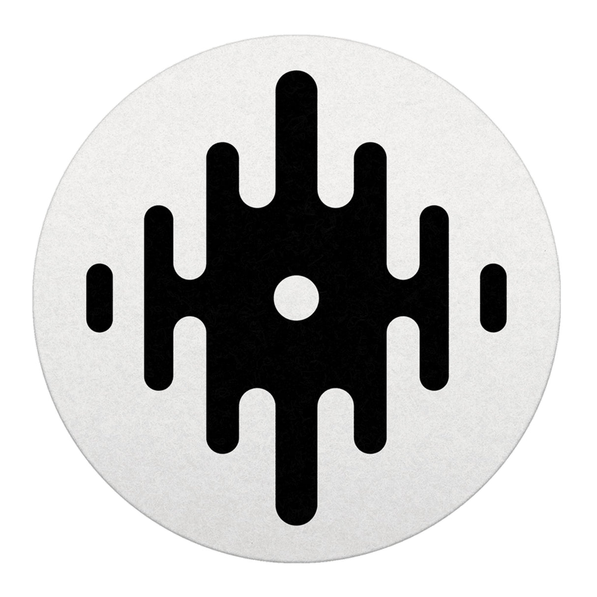 Serato 12-Inch Logo Slipmats Vinyl, Black on White Pair