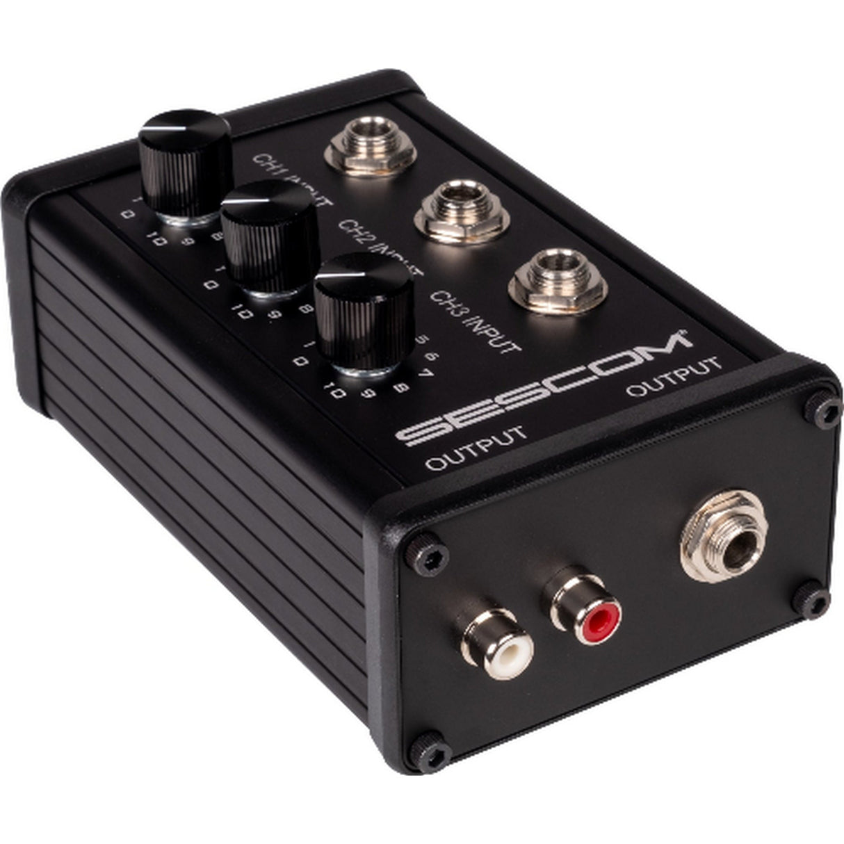 Sescom SES-3MIX-HZ 3-Channel Passive Instrument-Level Audio Mixer