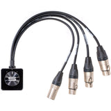 Sescom SES-XLR-ABC-T Balanced Audio Passive XLR Pigtail 3-In/1-Out Switcher