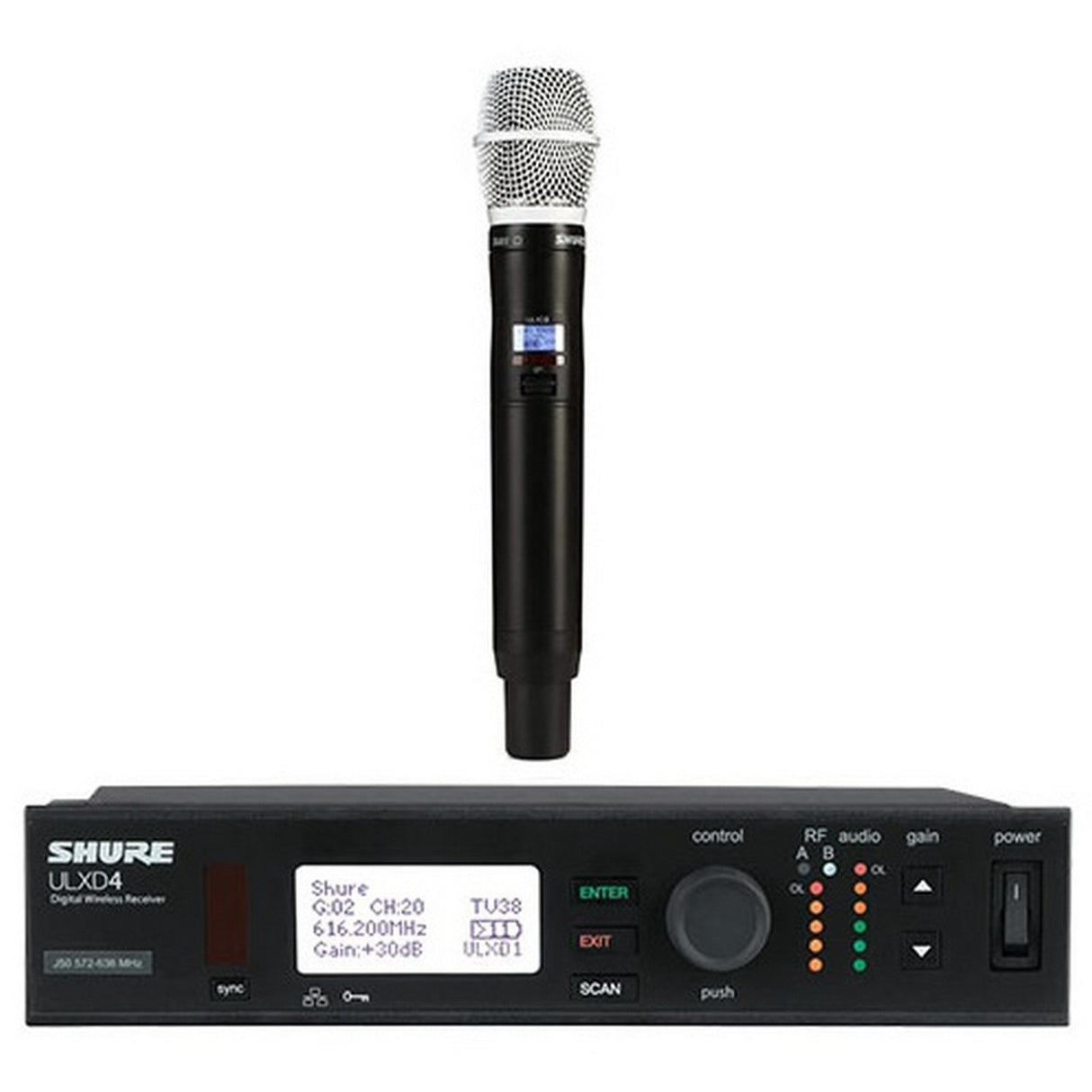 Shure ULXD24/SM86 Handheld Wireless Microphone System, H50 534-598 MHz