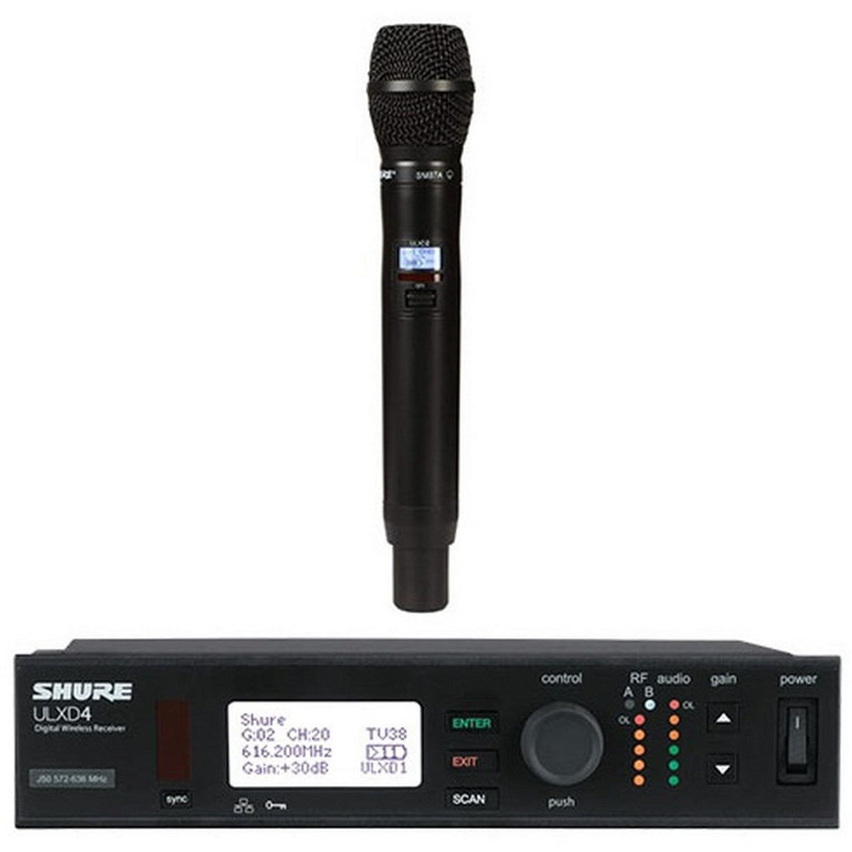 Shure ULXD24/SM87 Handheld Wireless Microphone System, H50 534-598 MHz